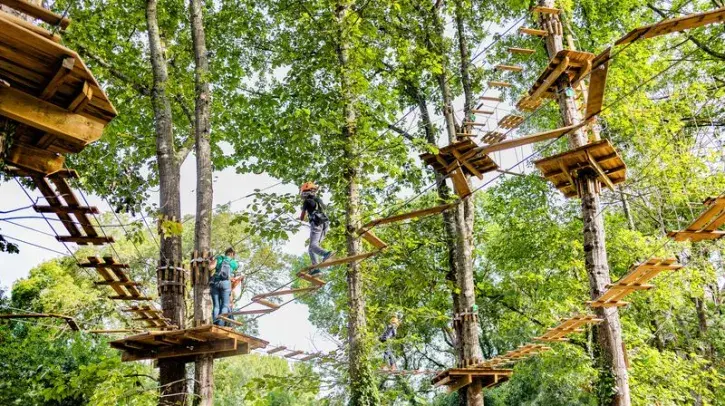 Le parcours accrobranche du parc naturel de Beaulieu, à Nantes.
