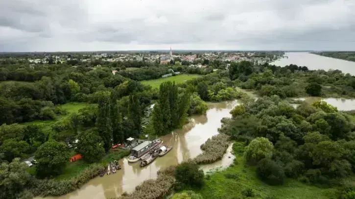 La Loire vue du ciel.