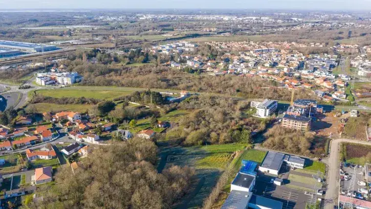 Vue du ciel du quartier du Vert Praud à Rezé.