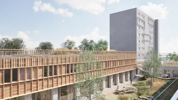 Perspective futur pôle de services publics de Bottière-Pin Sec