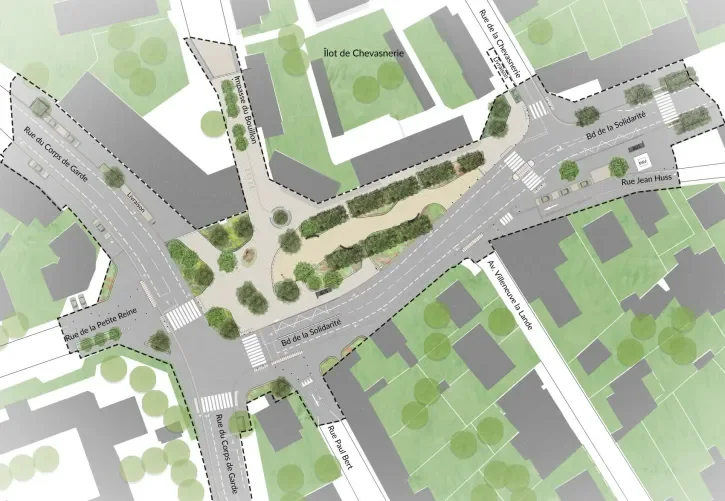 Plan de la future place du repos de chasse 