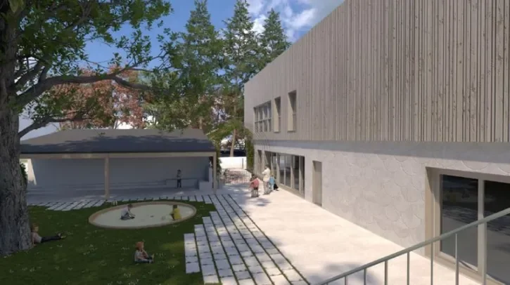 Vue 3D de la future crèche du Breil. 