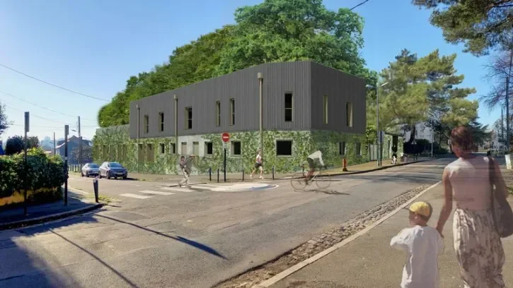 Vue d'architecte de la future crèche du Breil. 