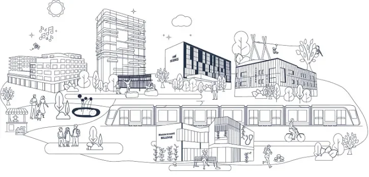 Eléments caractéristiques du projet global Grand Bellevue 2026