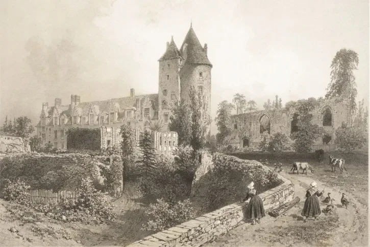 Un paysage en lithographie. 