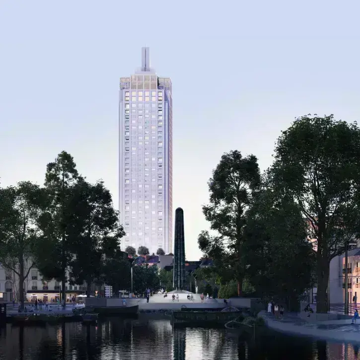 Le groupe Giboire veut tourner la page de cette tour de bureaux datée et énergivore, pour créer un immeuble sobre et éco-responsable, grâce au réemploi de 166 tonnes de matériaux, une conception bioclimatique et une exploitation intelligente des ressource