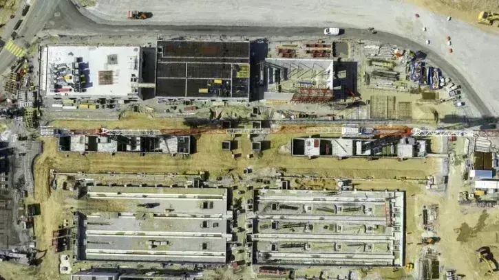 Le chantier du futur Centre technique et d'exploitation de la Semitan est dans les temps. Le terrassement est terminé et les réseaux souterrains principaux réalisés. © Valéry Joncheray
