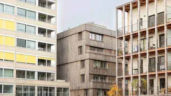 Ce nouveau « morceau de ville » de 2,7 hectares regroupe 178 logements, 11 000 m² de bureaux, 1 600 m² de commerces et 600 m² de locaux artisanaux, répartis en 6 projets immobiliers. © Garance Wester