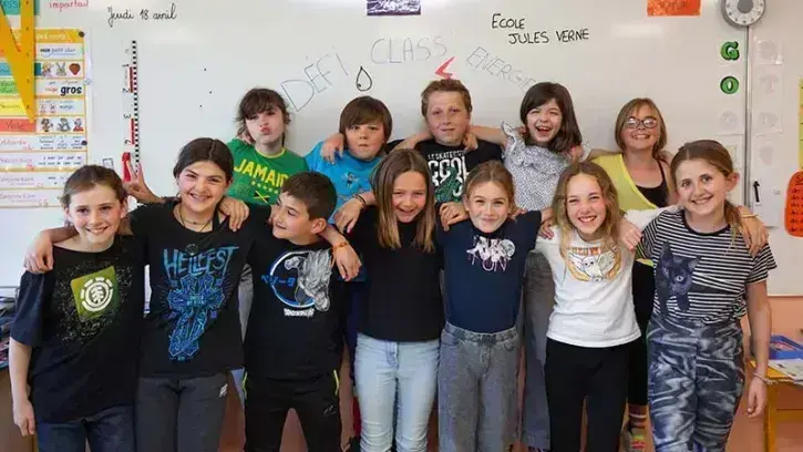 Les CM2 de l'école Jules Verne, à Brains. © Christiane Blanchard pour Nantes Métropole
