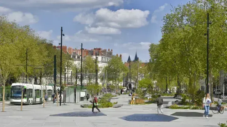 Après quatre ans de travaux, Feydeau-Commerce, secteur emblématique du cœur de Nantes, montre son nouveau visage. © Rodolphe Delaroque