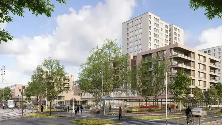 Le programme Fratera comprendra 40 logements commercialisés à des prix inférieurs à ceux du marché : à partir de 110 000 € pour un T2, 145 000 € pour un T3 et 190 000 € pour un T4. © germe & JAM.