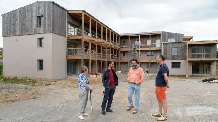 Le hameau Marvingt, habitat participatif de 33 logements, sera livré fin 2024 au cœur de l'écoquartier Bottière-Chénaie. © Loïc Gatteau