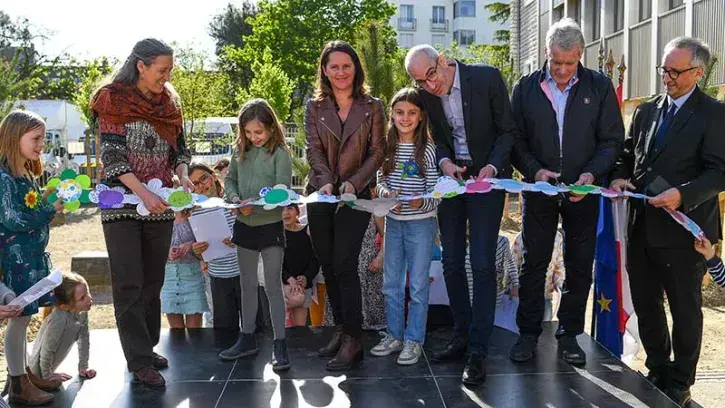 L'école du Coudray était inaugurée le 19 avril 2024 en présence de Johanna Rolland, maire de Nantes et présidente de Nantes Métropole. © Ludovic Failler pour Nantes Métropole