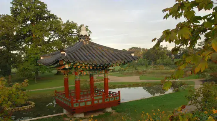 Le jardin coréen du Grand Blottereau, "Le jardin de la colline" a été offert par la Ville de Suncheon à Nantes en 2006 © Ville de Nantes