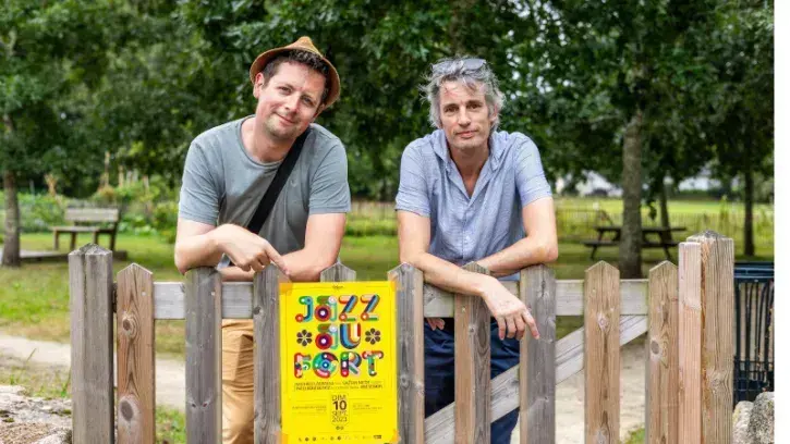 Mathieu Lagraula (à G.) et Gaëtan Nicot sont à la barre de Jazz au Fort © Garance Wester pour Nantes Métropole.