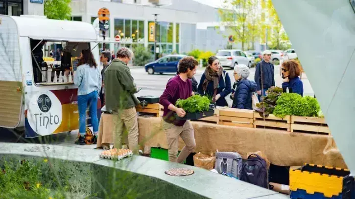 Le marché de Susan sera ouvert chaque vendredi de 16h à 20h, allée Susan-Brownell-Anthony. © Garance Wester / Nantes Métropole