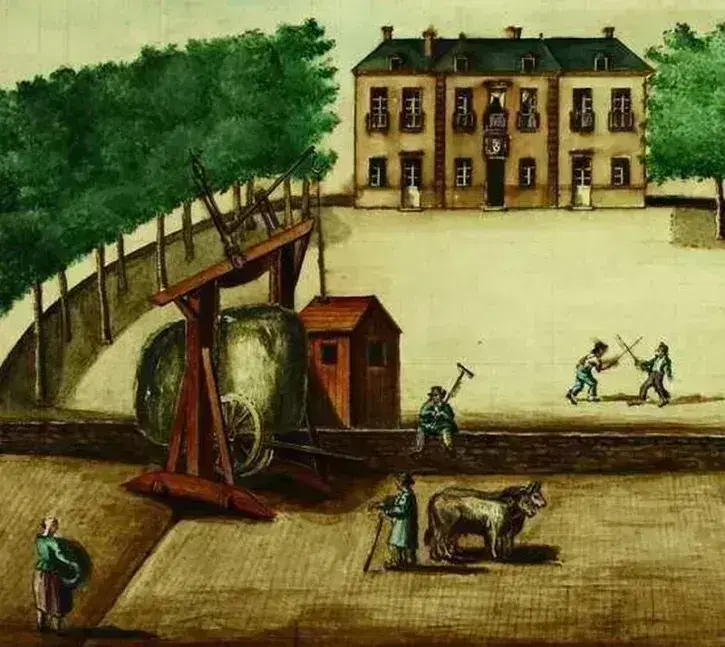 Bascule à peser le foin sur l'île Feydeau © coll. Mahaud, Bibliothèque municipale de Nantes