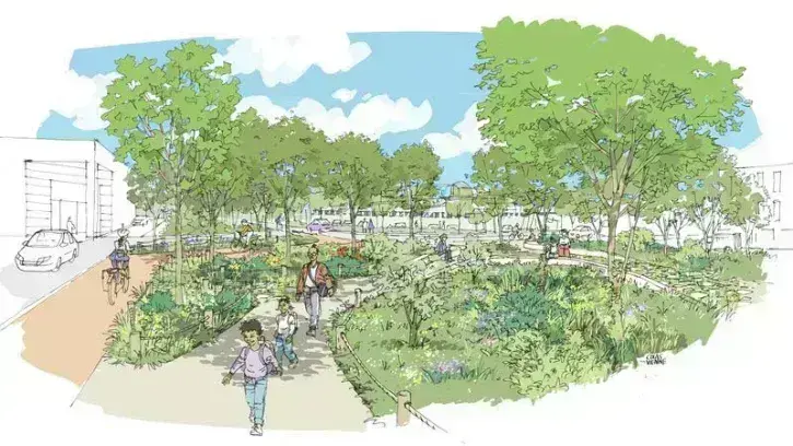 Le projet de réaménagement des abords de la route de Paris permettra d'améliorer de façon significative le cadre de vie et la desserte des services du secteur : piscine Jules-Verne, clinique, centre commercial…